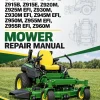John Deere Z915B, Z915E, Z920M, Z925M EFI, Z930M, Z930M EFI, Z945M EFI, Z950M, Z955M EFI, Z955R EFI, Z960M Mower Repair Manual John Deere Z915B, Z915E, Z920M, Z925M EFI, Z930M, Z930M EFI, Z945M EFI, Z950M, Z955M EFI, Z955R EFI, Z960M Mower Repair Manual