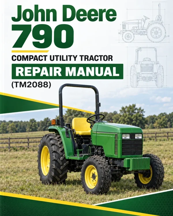 John Deere 790 Compact Utility Tractor Repair Manual (TM2088)