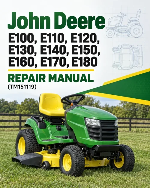 John Deere E100, E110, E120, E130, E140, E150, E160, E170, E180 Repair Manual (TM151119)