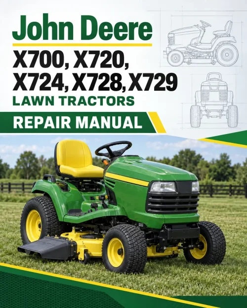 John Deere X700, X720, X724, X728, X729 Lawn Tractors Repair Manual (TM2349)