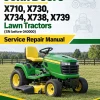 John Deere X710, X730, X734, X738, X739 Lawn Tractors (SN before 040000) (TM122719)