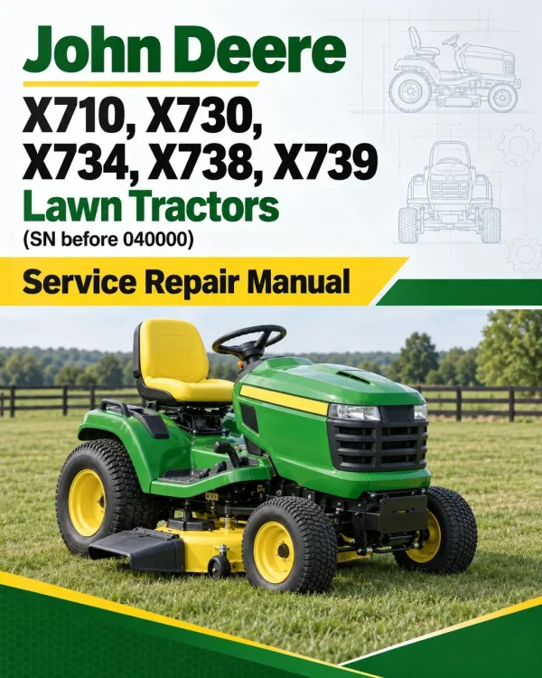 John Deere X710, X730, X734, X738, X739 Lawn Tractors (SN before 040000) (TM122719)