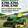 John Deere X740, X744, X748, X749 John Deere Select and Ultimate Series Tractors Service Repair Manual (TM2350 & TM2351 )