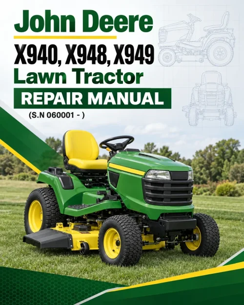 John Deere X940, X948, X949 Lawn Tractor Repair Manual (S.N 060001 - ) (TM147919) John Deere X940, X948, X949 Lawn Tractor Repair Manual (S.N 060001 - ) (TM147919)