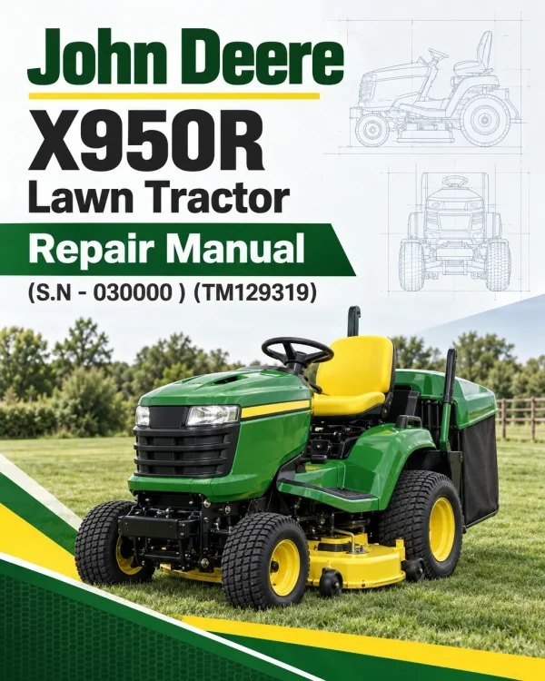 John Deere X950R Lawn Tractor Repair Manual (S.N - 030000 ) (TM129319) John Deere X950R Lawn Tractor Repair Manual (S.N - 030000 ) (TM129319)
