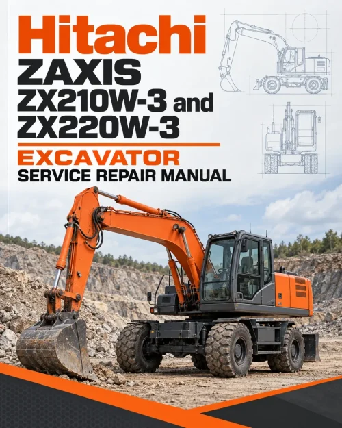 Hitachi ZAXIS ZX210W-3 and ZX220W-3 Excavator Service Repair Manual