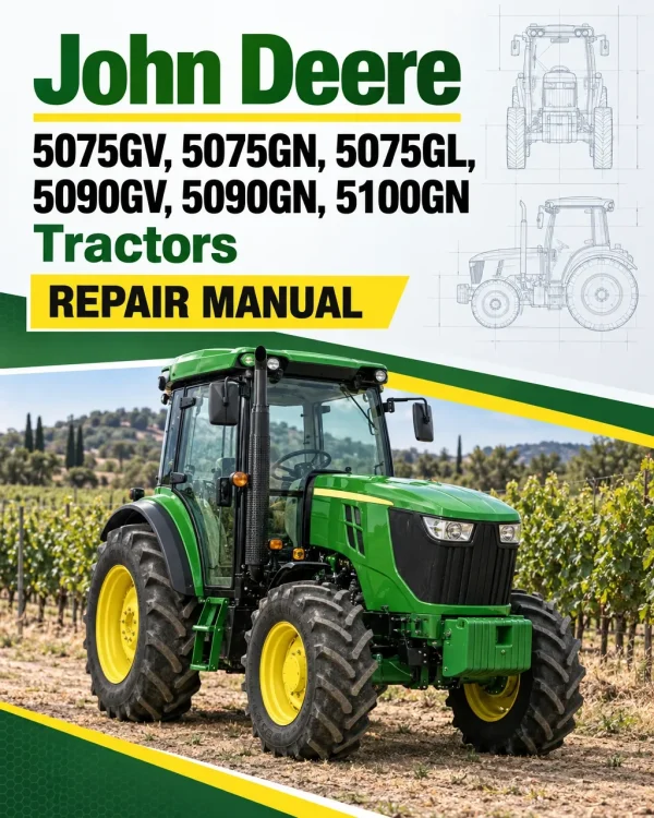 John Deere 5075GV, 5075GN, 5075GL, 5090GV, 5090GN, 5100GN Tractors Repair Manual (N.A, MY20-) John Deere 5075GV, 5075GN, 5075GL, 5090GV, 5090GN, 5100GN Tractors Repair Manual (N.A, MY20-)