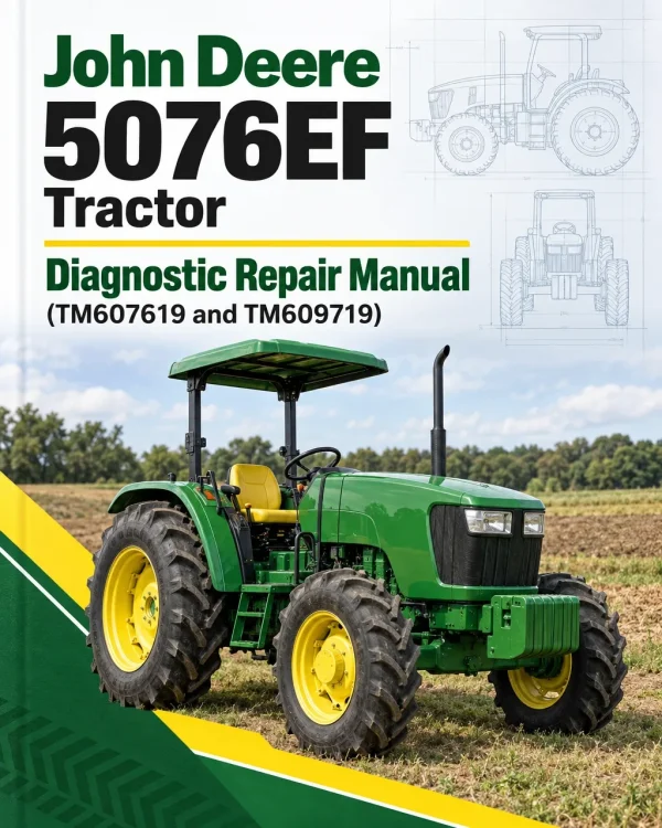 John Deere 5076EF Tractor Diagnostic Repair Manual (TM607619 and TM609719)