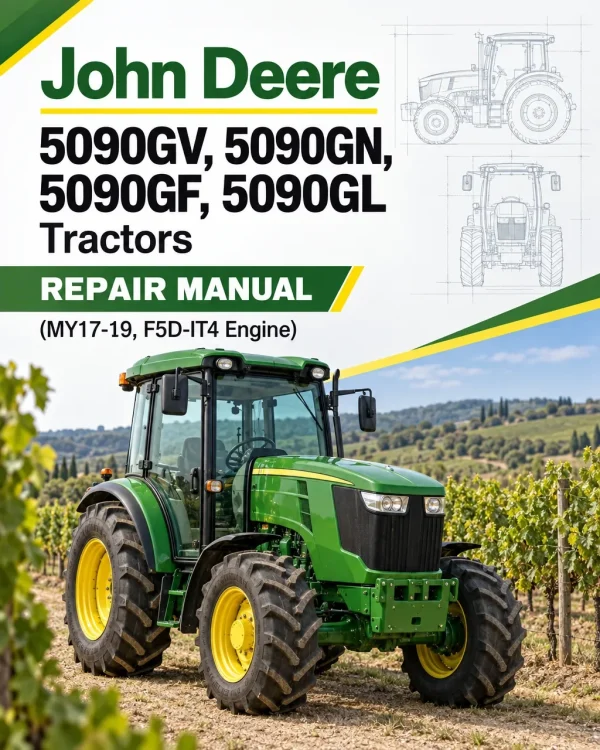 John Deere 5090GV, 5090GN, 5090GF, 5090GL Tractors Repair Manual (MY17-19, F5D-IT4 Engine)