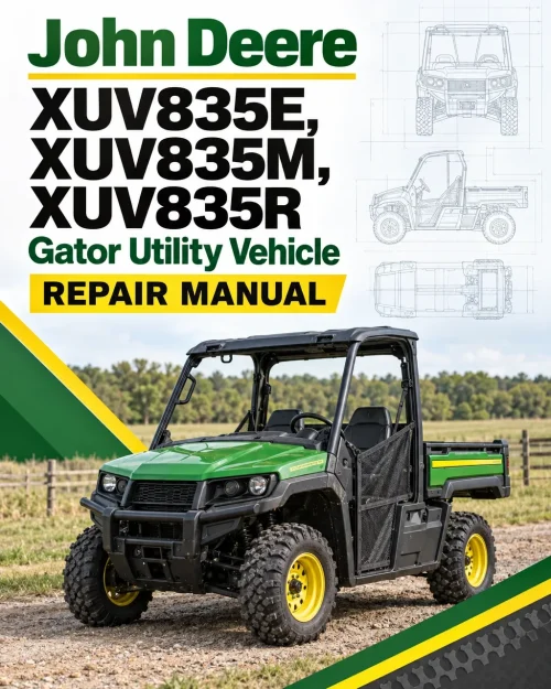 John Deere XUV835E, XUV835M, XUV835R Gator Utility Vehicle Repair Manual John Deere XUV835E, XUV835M, XUV835R Gator Utility Vehicle Repair Manual