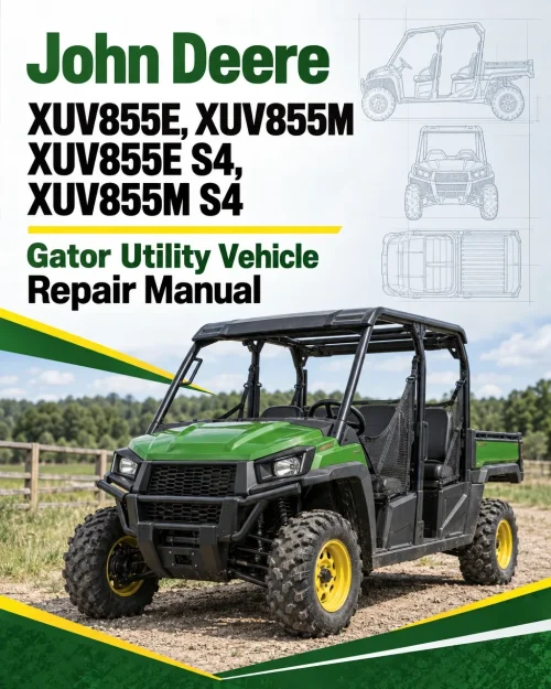 John Deere XUV855E, XUV855M, XUV855E S4, XUV855M S4 Gator Utility Vehicle Repair Manual (TM150119)