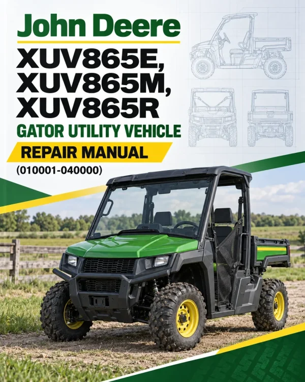 John Deere XUV865E, XUV865M, XUV865R Gator Utility Vehicle Repair Manual (010001-040000) John Deere XUV865E, XUV865M, XUV865R Gator Utility Vehicle Repair Manual (010001-040000)