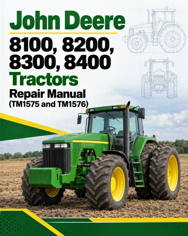 John Deere 8100, 8200, 8300, 8400 Tractors Repair Manual (TM1575 and TM1576) John Deere 8100, 8200, 8300, 8400 Tractors Repair Manual (TM1575 and TM1576)