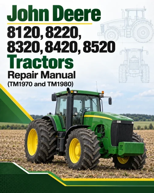 John Deere 8120, 8220, 8320, 8420, 8520 Tractors Repair Manual (TM1970 and TM1980)