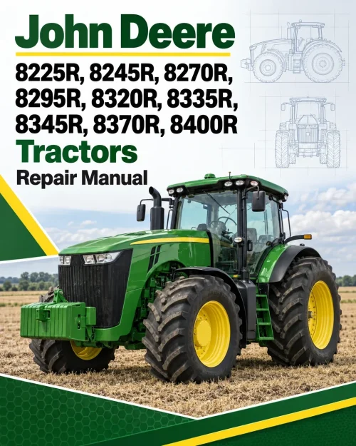 John Deere 8225R, 8245R, 8270R, 8295R, 8320R, 8335R, 8345R, 8370R, 8400R Tractors Repair Manual