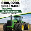 John Deere 9100, 9200, 9300, 9400 Tractors Repair Manual (TM1623 and TM1624)