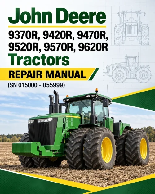 John Deere 9370R, 9420R, 9470R, 9520R, 9570R, 9620R Tractors Repair Manual (SN 015000 - 055999)