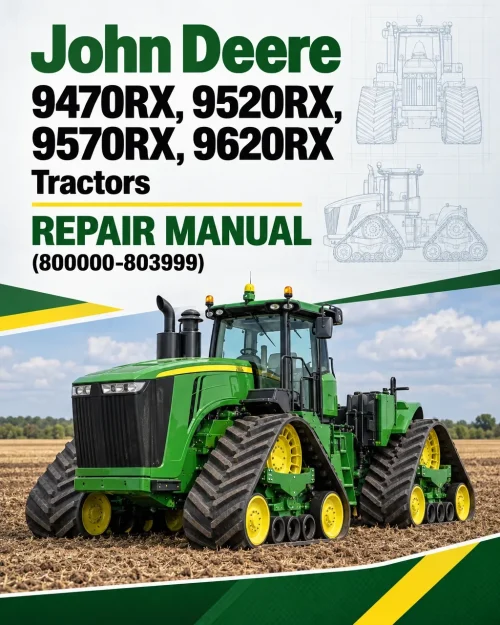 John Deere 9470RX, 9520RX, 9570RX, 9620RX Tractors Repair Manual (800000-803999) John Deere 9470RX, 9520RX, 9570RX, 9620RX Tractors Repair Manual (800000-803999)