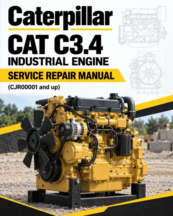Caterpillar CAT C3.4 Industrial Engine Service Repair Manual (CJR00001 and up)