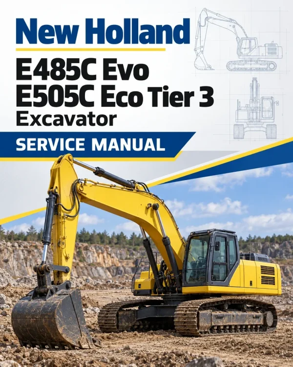 New Holland E485C Evo, E505C Eco Tier 3 Excavator Service Manual New Holland E485C Evo, E505C Eco Tier 3 Excavator Service Manual