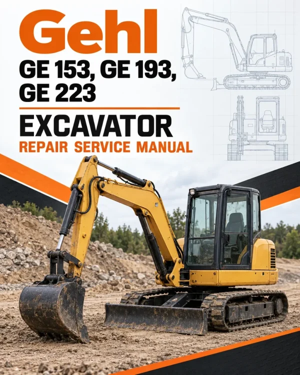 Gehl GE 153, GE 193, GE 223 Excavator Repair Service Manual