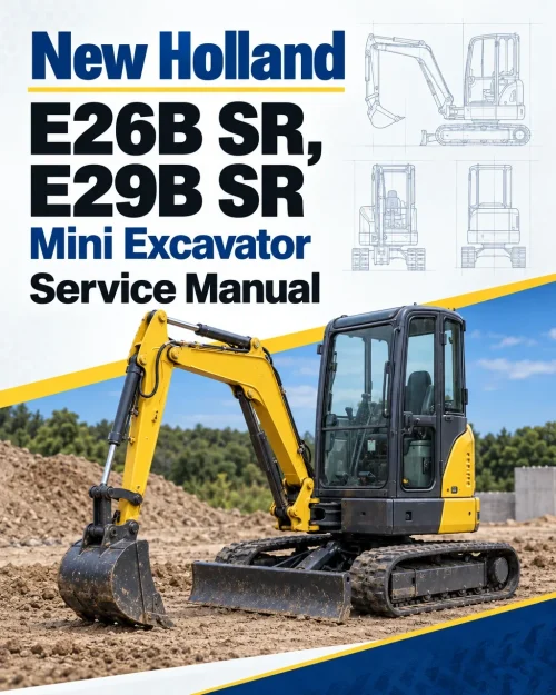 New Holland E26B SR, E29B SR Mini Excavator Service Manual