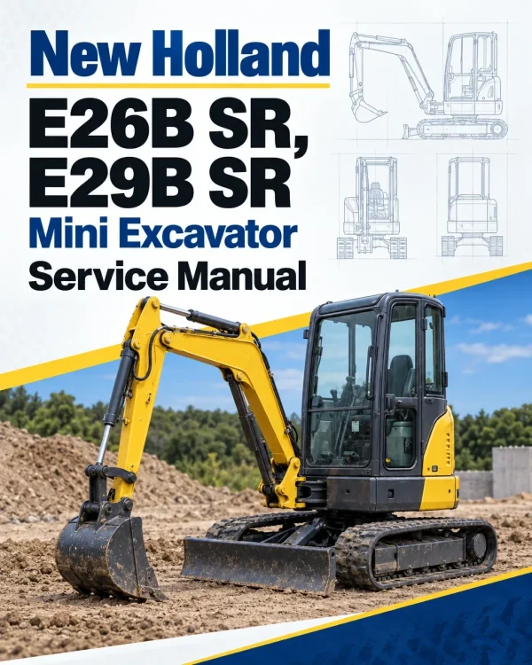 New Holland E26B SR, E29B SR Mini Excavator Service Manual
