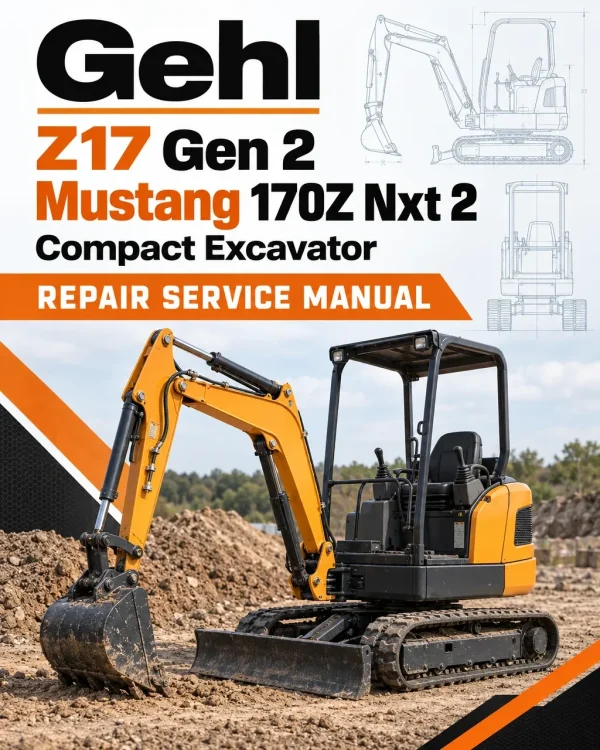 Gehl Z17 Gen 2, Mustang 170Z Nxt 2 Compact Excavator Repair Service Manual