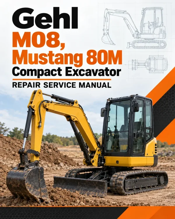 Gehl M08, Mustang 80M Compact Excavator Repair Service Manual Gehl M08, Mustang 80M Compact Excavator Repair Service Manual