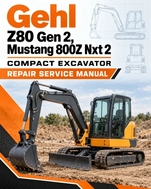 Gehl Z80 Gen 2, Mustang 800Z Nxt 2 Compact Excavator Repair Service Manual Gehl Z80 Gen 2, Mustang 800Z Nxt 2 Compact Excavator Repair Service Manual