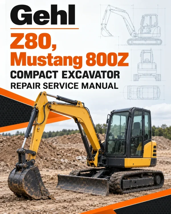 Gehl Z80, Mustang 800Z Compact Excavator Repair Service Manual