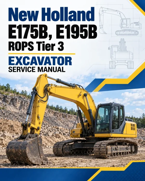 New Holland E175B, E195B ROPS Tier 3 Excavator Service Manual New Holland E175B, E195B ROPS Tier 3 Excavator Service Manual