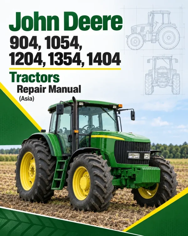 John Deere 904, 1054, 1204, 1354, 1404 Tractors Repair Manual (Asia)