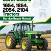 John Deere 1654, 1854, 2054, 2104 Tractors Service Repair Manual (Asia)