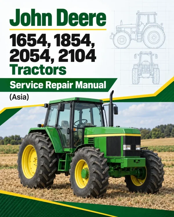 John Deere 1654, 1854, 2054, 2104 Tractors Service Repair Manual (Asia)