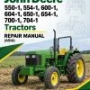 John Deere 550-1, 554-1, 600-1, 604-1, 650-1, 654-1, 700-1, 704-1 Tractors Repair Manual (Asia)