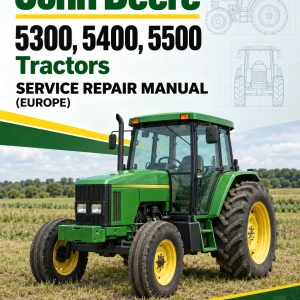 John Deere 5300, 5400, 5500 Tractors Service Repair Manual (Europe)