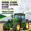 John Deere 5090R, 5100R, 5115R, 5115RH, 5125R (FT4 & Stage IIIB) Tractors Repair Manual