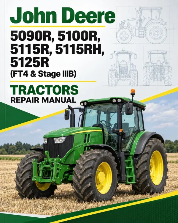 John Deere 5090R, 5100R, 5115R, 5115RH, 5125R (FT4 & Stage IIIB) Tractors Repair Manual