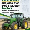 John Deere 6100, 6200, 6300, 6400, 6506, 6600 Tractors Service Repair Manual (TM4487 and TM4493)