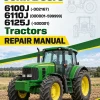 John Deere 6100J (-002167), 6110J (000001-599999), 6125J (-500001) Tractors Repair Manual