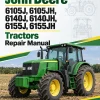 John Deere 6105J, 6105JH, 6140J, 6140JH, 6155J, 6155JH Tractors Repair Manual