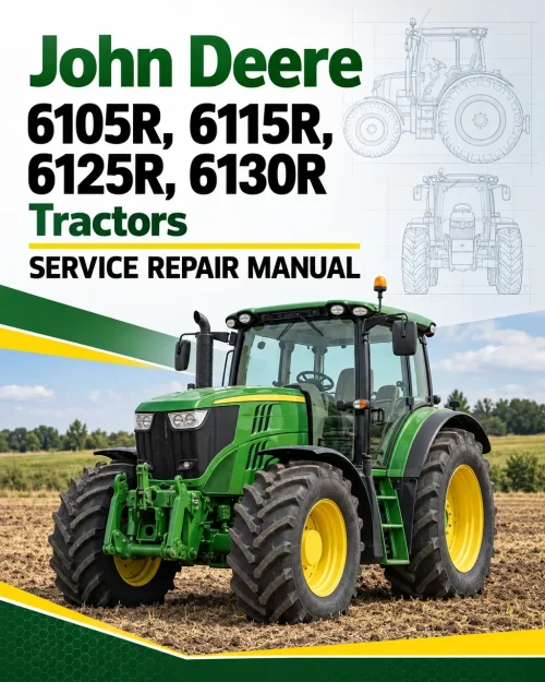 John Deere 6105R, 6115R, 6125R, 6130R Tractors Service Repair Manual