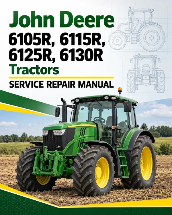 John Deere 6105R, 6115R, 6125R, 6130R Tractors Service Repair Manual
