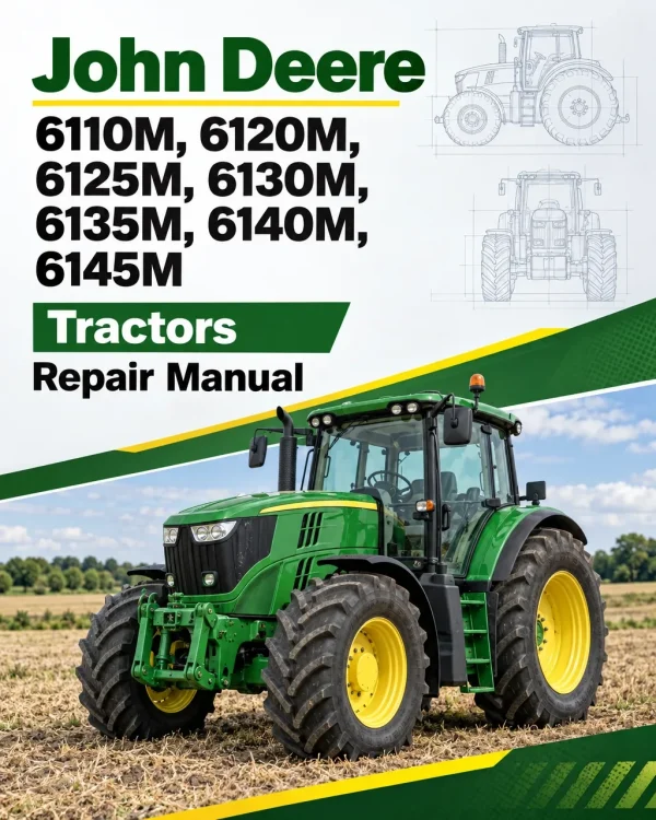 John Deere 6110M, 6120M, 6125M, 6130M, 6135M, 6140M, 6145M Tractors Repair Manual