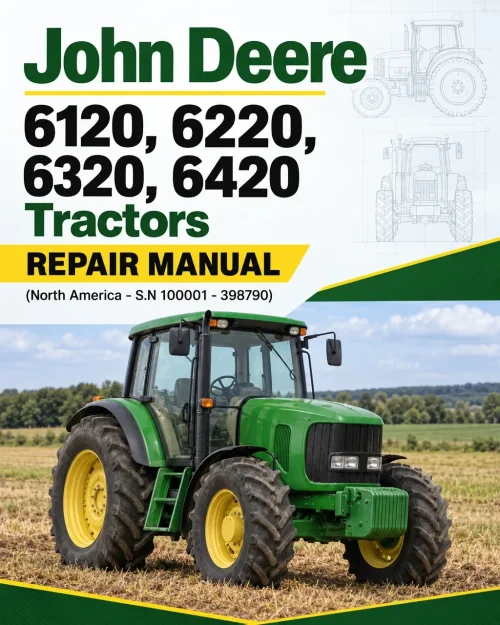 John Deere 6120, 6220, 6320, 6420 Tractors Repair Manual (North America - S.N 100001 - 398790)