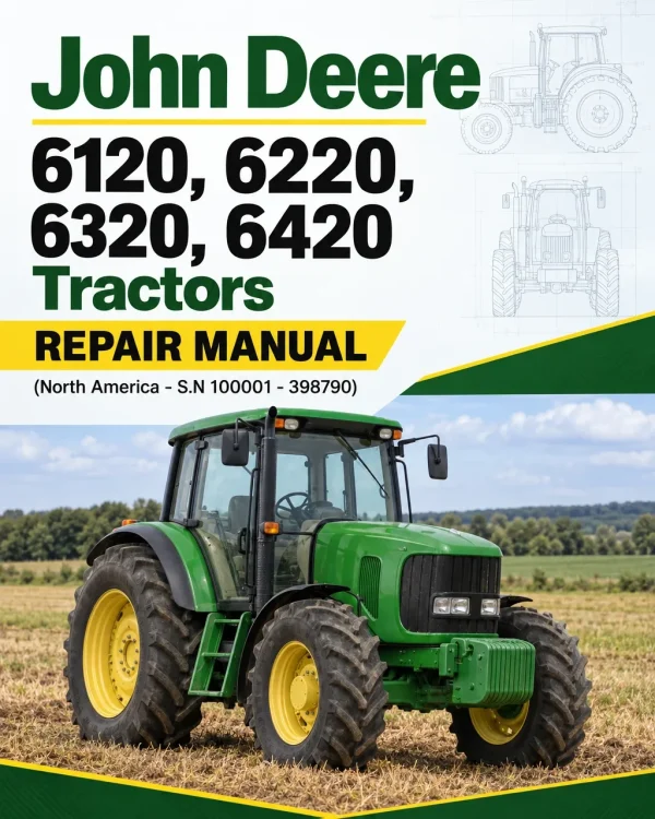 John Deere 6120, 6220, 6320, 6420 Tractors Repair Manual (North America - S.N 100001 - 398790)