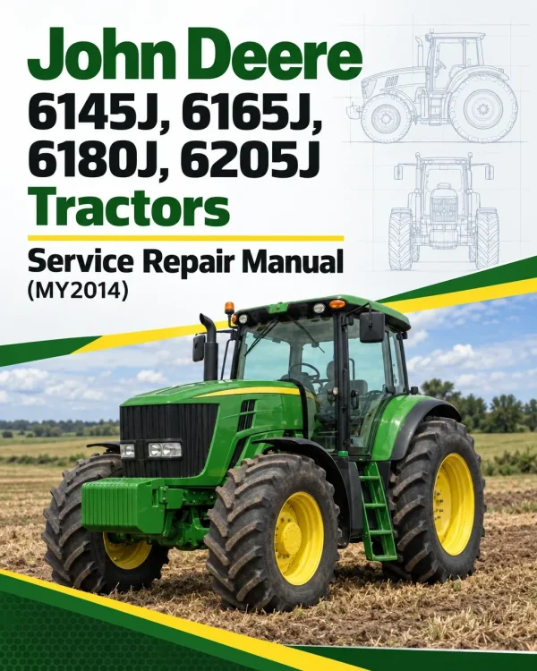 John Deere 6145J, 6165J, 6180J, 6205J Tractors Service Repair Manual (MY2014)