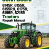 John Deere 6145R, 6155R, 6155RH, 6175R, 6195R, 6215R Tractors Repair Manual