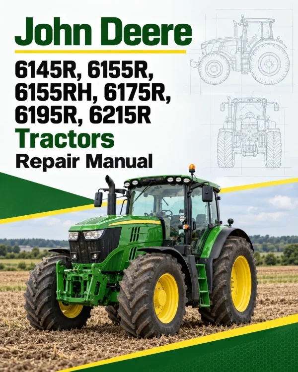 John Deere 6145R, 6155R, 6155RH, 6175R, 6195R, 6215R Tractors Repair Manual